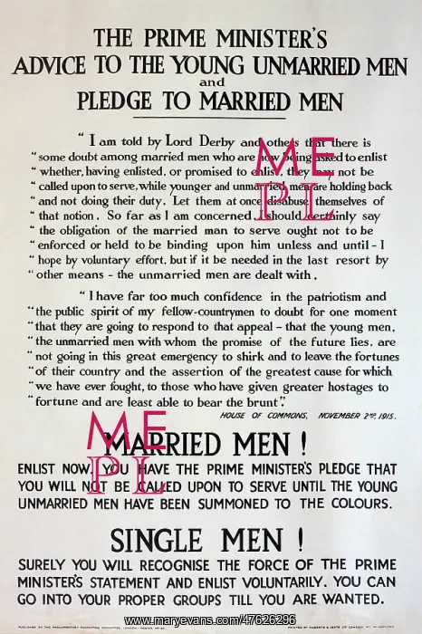 : WWI Poster, The Prime Minister's Advice : WWI Poster, The Prime Minister's Advice