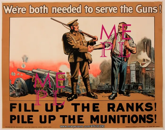 : WWI Poster, Fill up the Ranks! : WWI Poster, Fill up the Ranks!