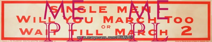 : WWI Poster, Single Men! : WWI Poster, Single Men!
