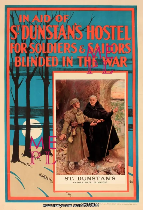 : WWI Poster, St Dunstan's Hostel : WWI Poster, St Dunstan's Hostel