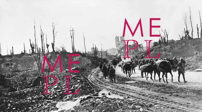 : WWI, POWs Entering Ypres, 1917 : WWI, POWs Entering Ypres, 1917