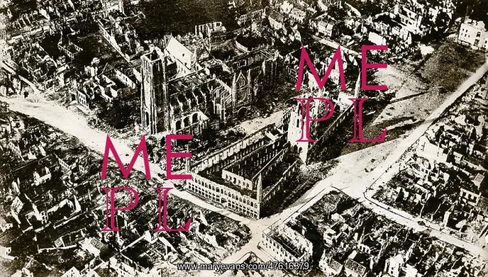 : WWI, Ruins of Ypres, 1915 : WWI, Ruins of Ypres, 1915
