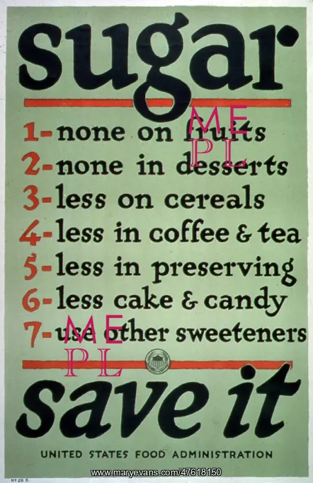 : 'WWI, 'Sugar - Save It' : 'WWI, 'Sugar - Save It'