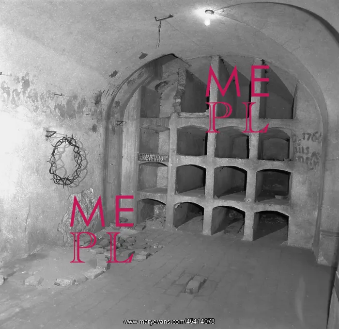 : WWII Prague, crypt of St. Method church in which : WWII Prague, crypt of St. Method church in which