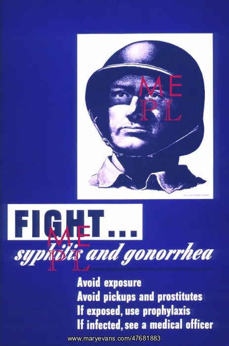 : WWII STD Poster, Fight Syphilis and Gonorrhea : WWII STD Poster, Fight Syphilis and Gonorrhea