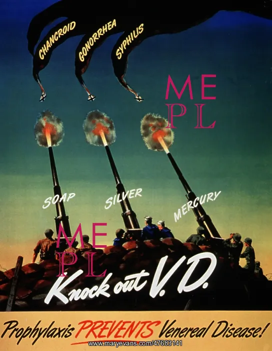 : WWII STD Poster, Knock Out VD : WWII STD Poster, Knock Out VD
