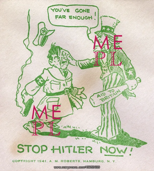 : WWII - Uncle Sam stops Hitler in is tracks - First Day Cover : WWII - Uncle Sam stops Hitler in is tracks - First Day Cover