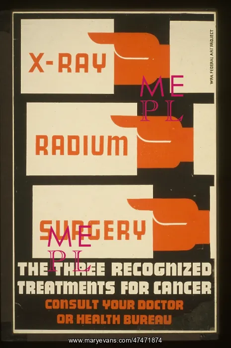 : X-Ray, radium, surgery - the three recognized treatments for : X-Ray, radium, surgery - the three recognized treatments for
