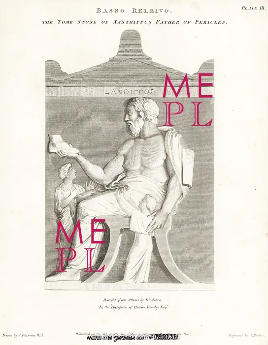 : Xanthippus, father of Pericles, from a bas : Xanthippus, father of Pericles, from a bas
