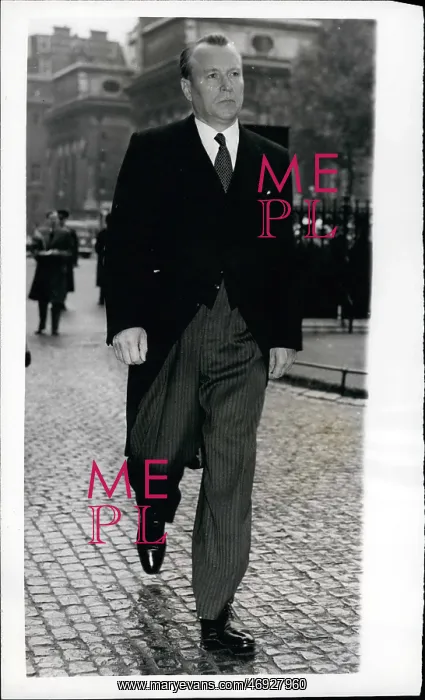 : Yakov Malik, Soviet ambassador, attending funeral, London : Yakov Malik, Soviet ambassador, attending funeral, London