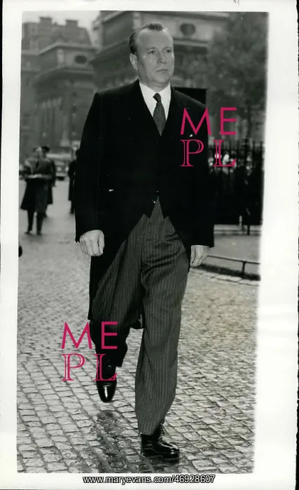 : Yakov Malik, Soviet ambassador, attending funeral, London : Yakov Malik, Soviet ambassador, attending funeral, London