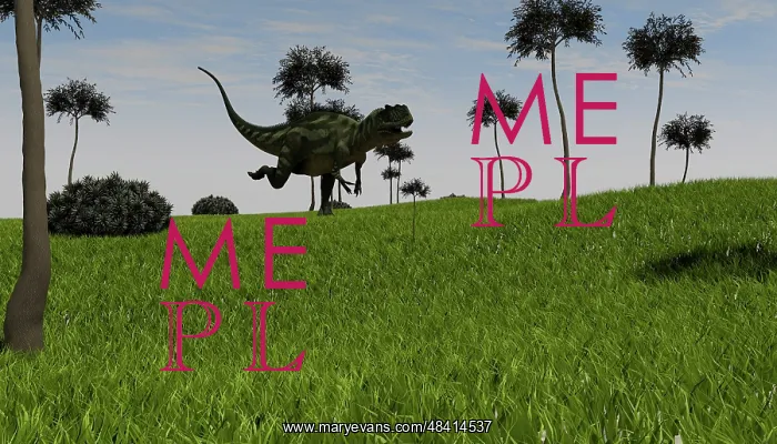: Yangchuanosaurus running across a grassy field : Yangchuanosaurus running across a grassy field