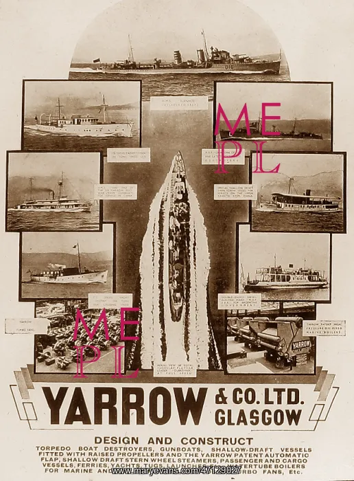 : Yarrow & Co. Ltd poster early 1900s : Yarrow & Co. Ltd poster early 1900s