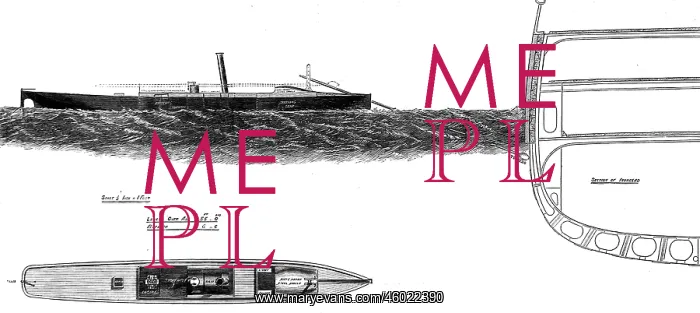 : Yarrow and Hedley Torpedo Steam Launch, 1875 : Yarrow and Hedley Torpedo Steam Launch, 1875