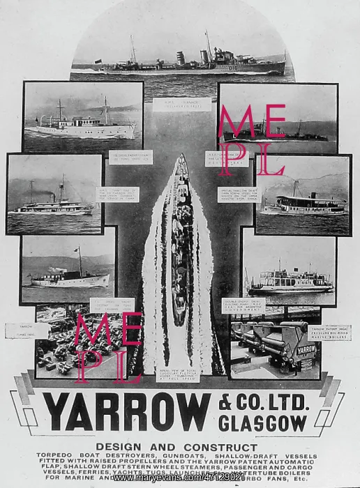  : Yarrow Ship Builders Poster Glasgow