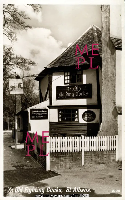 : Ye Old Fighting Cocks Public House, St Albans, Hertfordshire : Ye Old Fighting Cocks Public House, St Albans, Hertfordshire