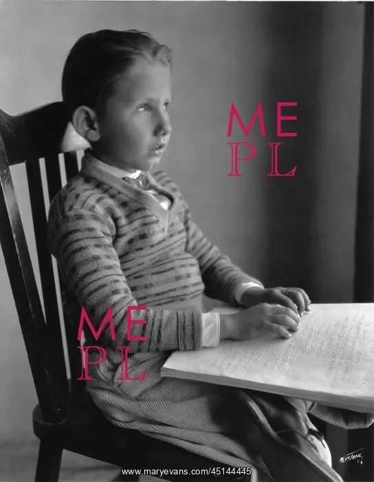 : Six year old 1st Grade blind boy studying lesson in braille : Six year old 1st Grade blind boy studying lesson in braille