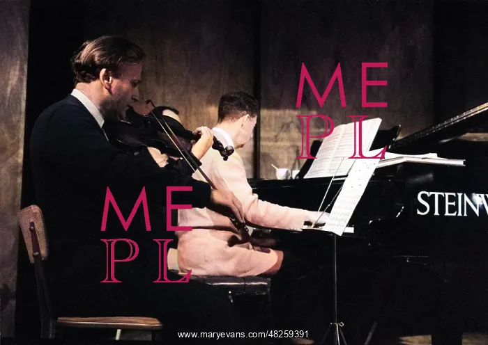 : Yehudi Menuhin and Benjamin Britten Rehearsing : Yehudi Menuhin and Benjamin Britten Rehearsing