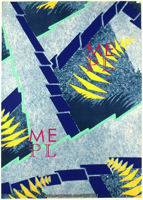 : Yellow and blue abstract art deco design : Yellow and blue abstract art deco design
