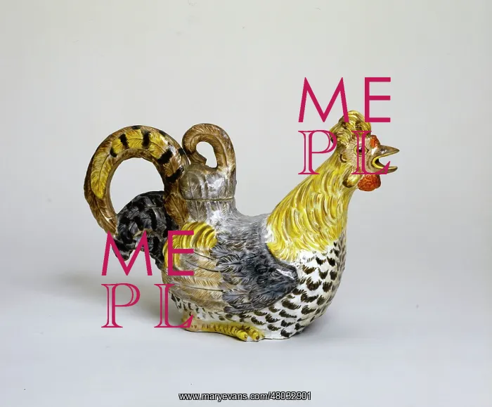 : Yellow-headed rooster teapot : Yellow-headed rooster teapot