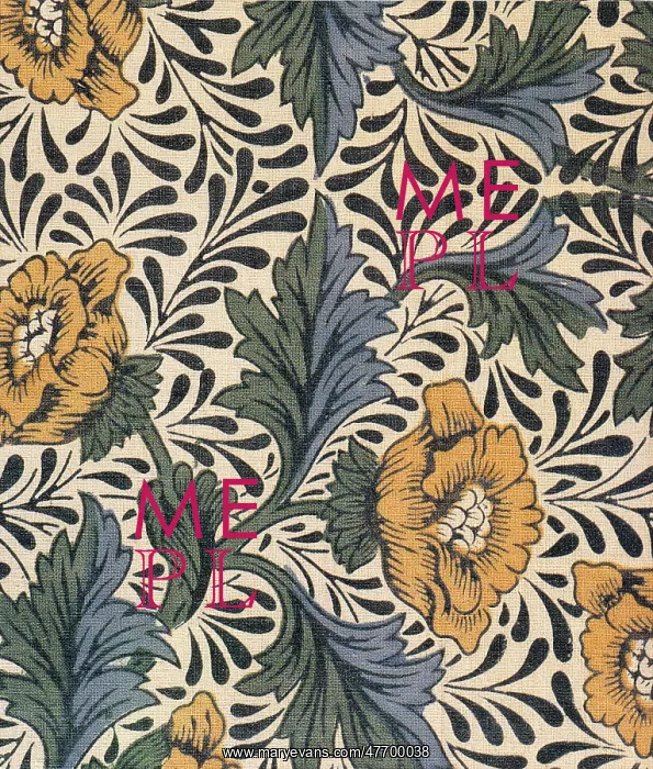  : Yellow Peony Flower and Leaf Pattern