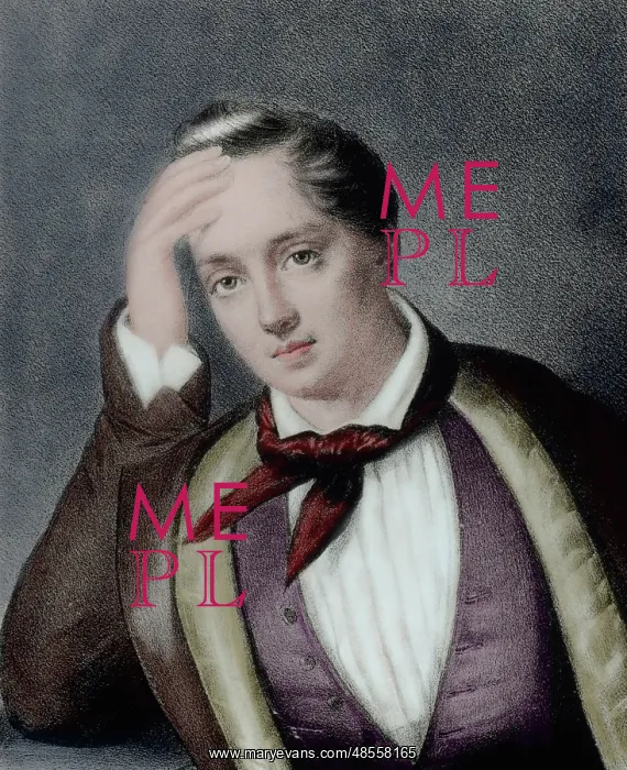 : Yevgeny Baratynsky (1800-1844). Russian poet. Portrait. Engr : Yevgeny Baratynsky (1800-1844). Russian poet. Portrait. Engr