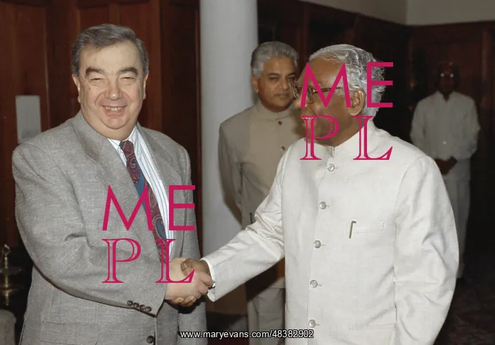: Yevgeny Primakov visits India : Yevgeny Primakov visits India