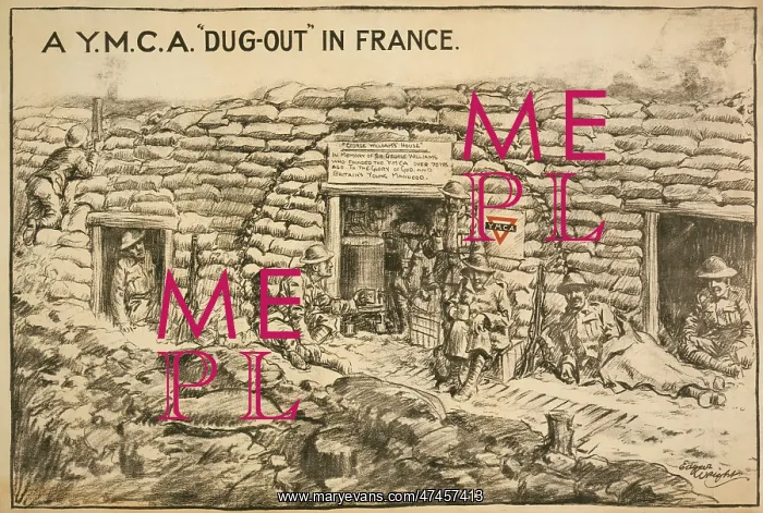 : A YMCA dug-out in France : A YMCA dug-out in France