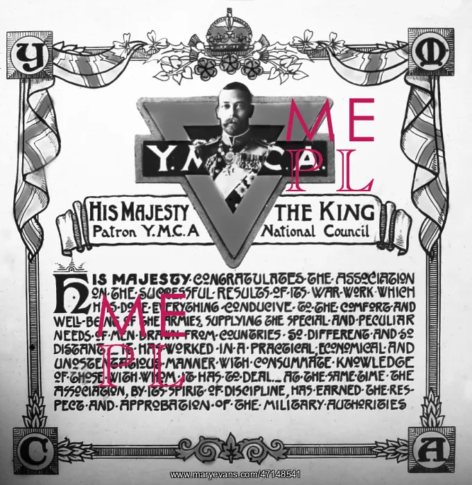  : YMCA Message from the King during WW1