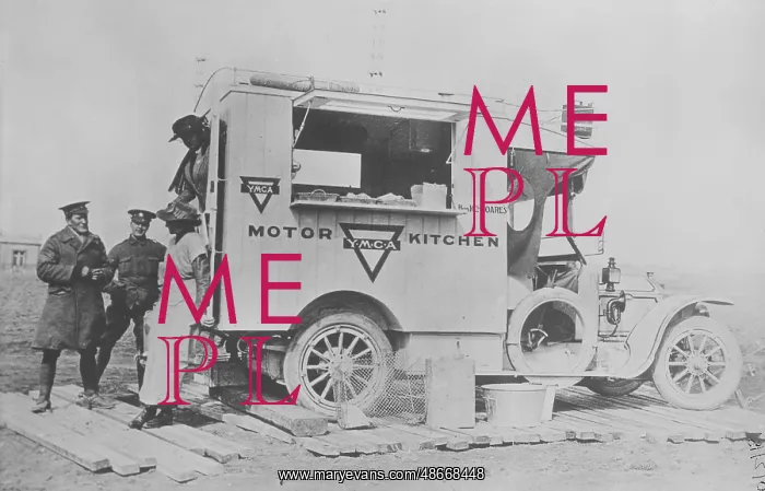 : A Y.M.C.A. motor kitchen in France during World : A Y.M.C.A. motor kitchen in France during World