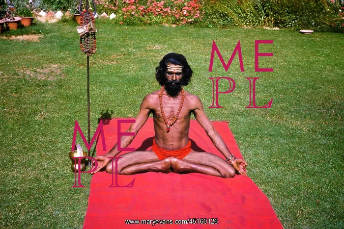 : Yogi in Extreme Lotus Pose Calcutta : Yogi in Extreme Lotus Pose Calcutta
