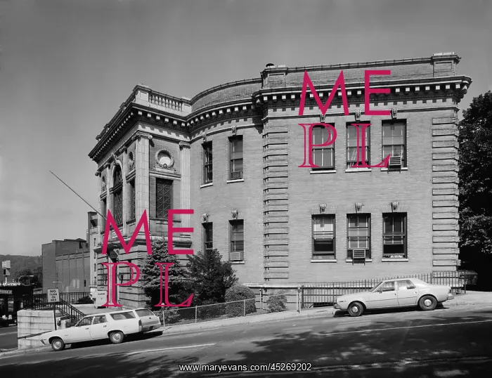: Yonkers Public Library, ca. 1980. South Elevation : Yonkers Public Library, ca. 1980. South Elevation