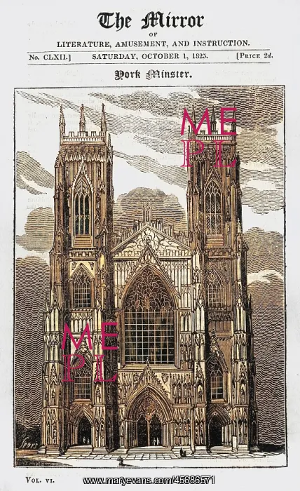 : York Minster, 1825 : York Minster, 1825