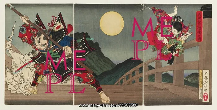 : Yoshitsune and Benkei at Gojo Bridge : Yoshitsune and Benkei at Gojo Bridge
