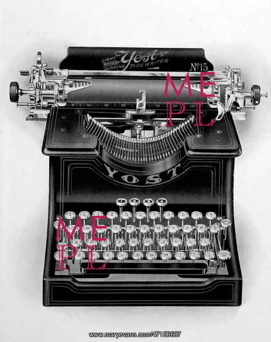 : Yost Light Running Typewriter No.15 : Yost Light Running Typewriter No.15
