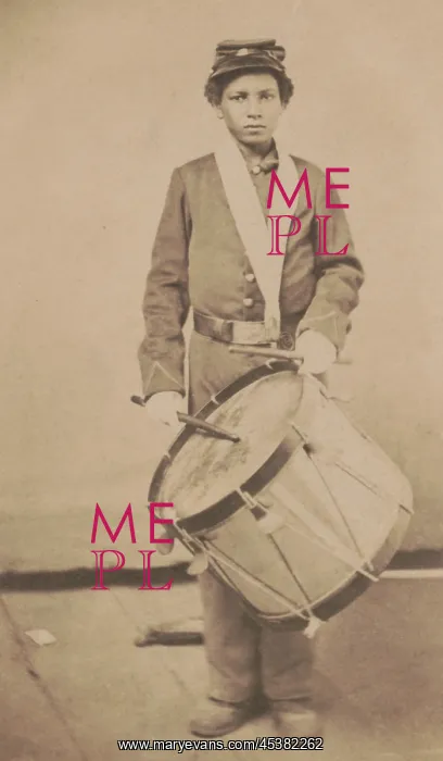 : Young African American drummer boy for 78th : Young African American drummer boy for 78th