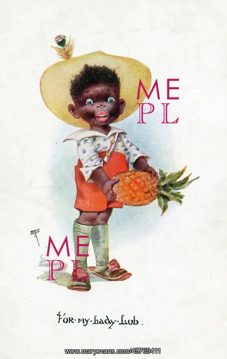 : Young black boy with a pineapple for his lady : Young black boy with a pineapple for his lady