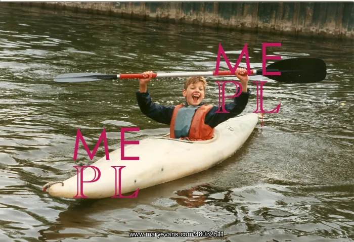 : Young boy in kayak, Longridge Centre : Young boy in kayak, Longridge Centre