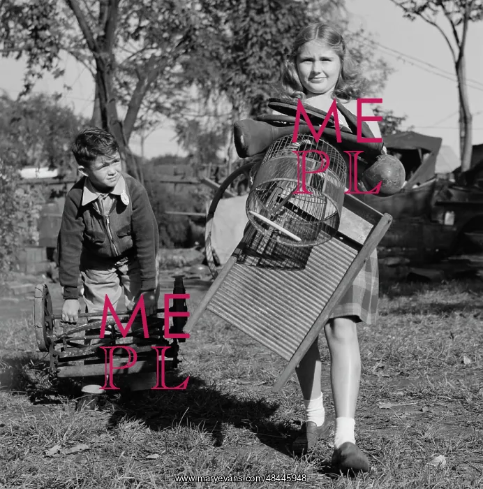 : Young children collecting scrap for donation : Young children collecting scrap for donation