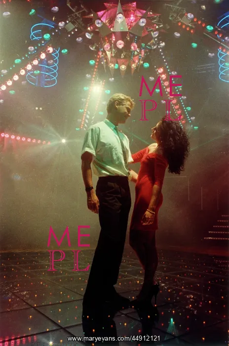 : Young couple at a disco, Cornwall : Young couple at a disco, Cornwall