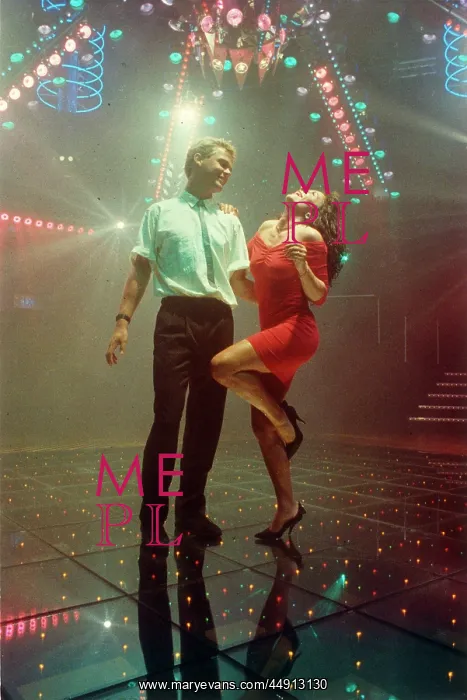 : Young couple at a disco, Cornwall : Young couple at a disco, Cornwall