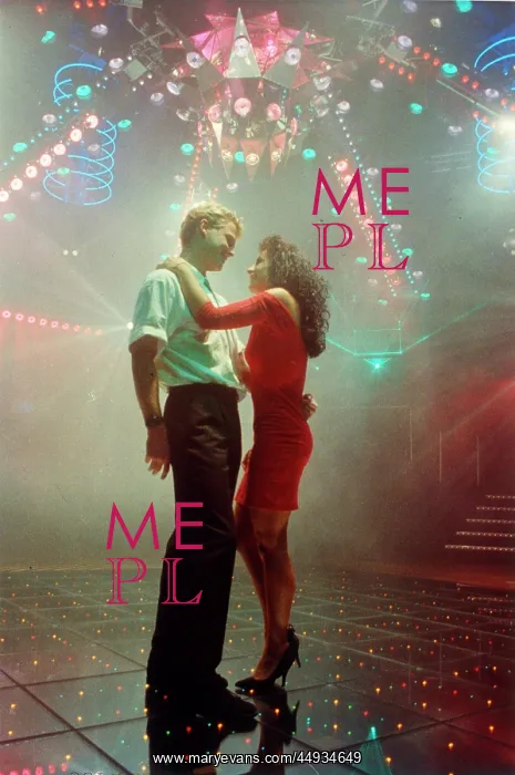 : Young couple at a disco, Cornwall : Young couple at a disco, Cornwall