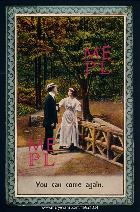  : Young couple on a footbridge