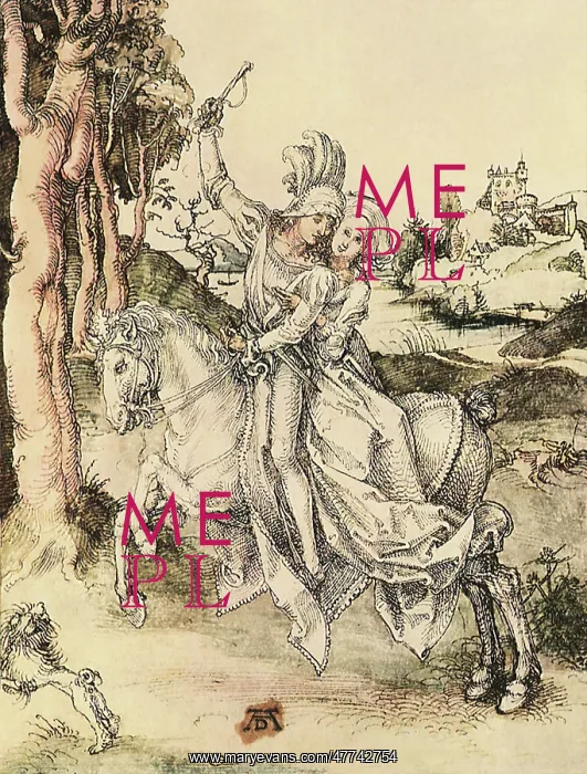  : Young Couple on Horseback, by Durer