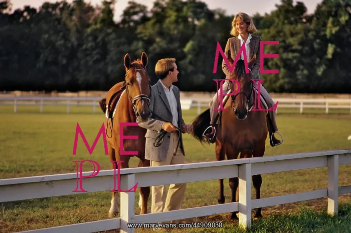 : Young Couple with Horses : Young Couple with Horses