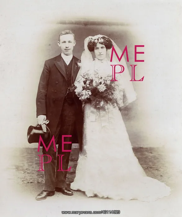 : Young couple in a wedding photo : Young couple in a wedding photo