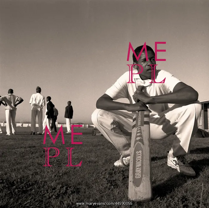 : Young cricket player in Gugulethu : Young cricket player in Gugulethu