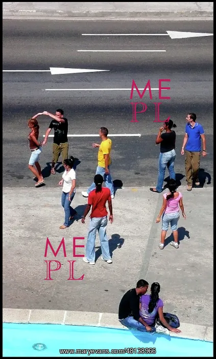  : Young Cubans dancing in the street