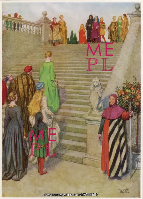 : Young Dante Alighieri encounters Beatrice : Young Dante Alighieri encounters Beatrice