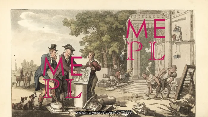 : Young English gentleman constructing a stately home : Young English gentleman constructing a stately home